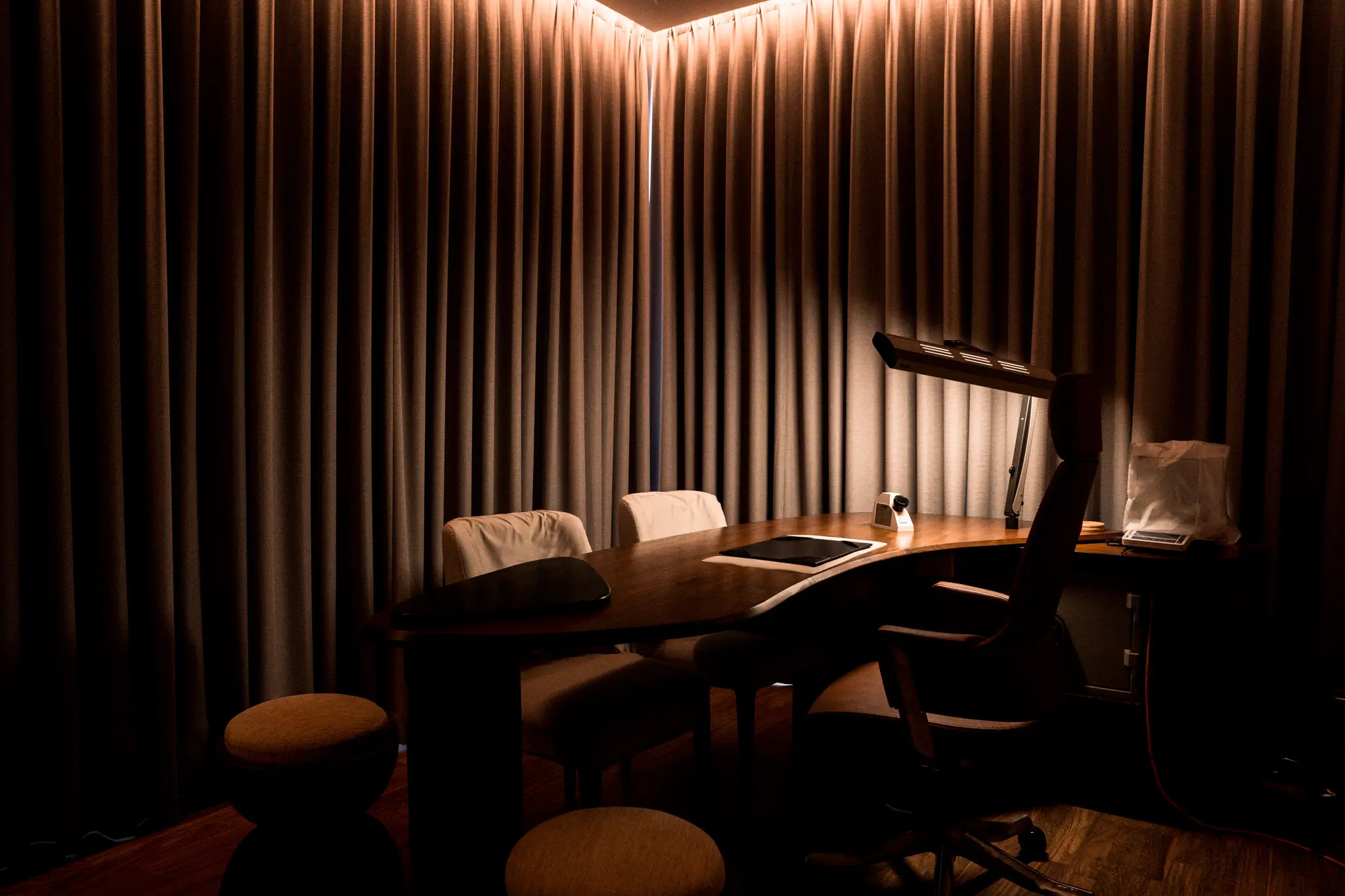 Private meeting room prepared for a selective gemstone sourcing inquiry